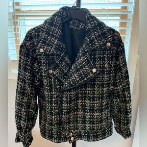 Rue 21 Tweed Bomber Style Jacket